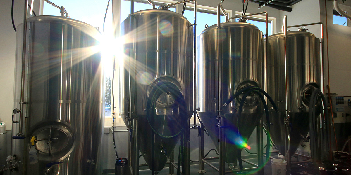 Brewery cellar tanks